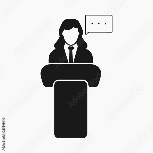 Speaker icon. Flat style vector EPS.