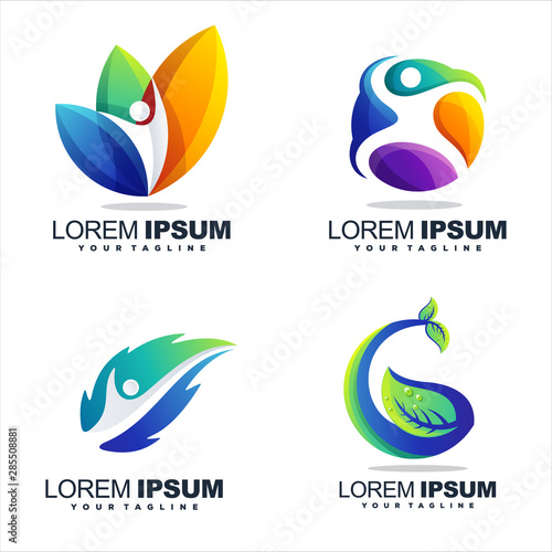 awesome gradient abstract logo design