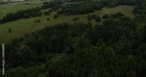 aerial shoot of the Bieszczady mountains in Poland