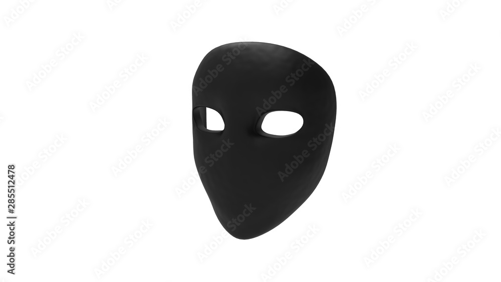 3d rendering of a mask isolated in white background 3d rendering of a mask isolated in white background