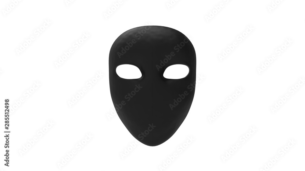 3d rendering of a mask isolated in white background 3d rendering of a mask isolated in white background