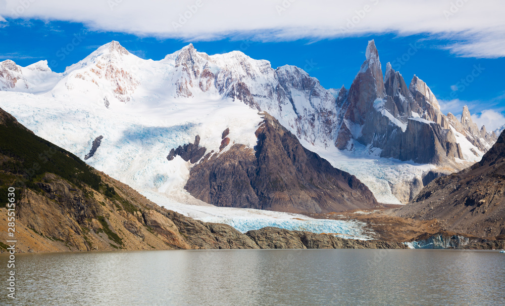 Lake at foot of Fitz Roy, Cerro Torre, Andes, Argentina