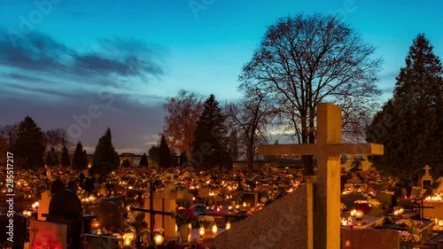 Cemetery at All Saints Day photo