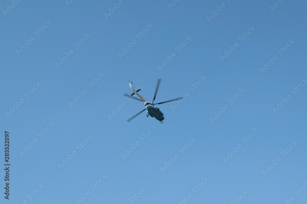 helicopter flying in the sky helicopter flying in the sky