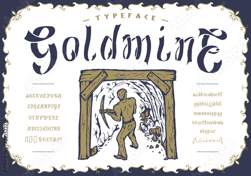 Font Goldmine. Craft retro vintage typeface design