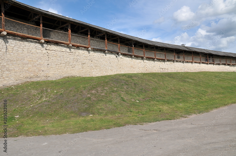 Churches of the Pskov School of Architecture fortress wall castle wall Churches of the Pskov School of Architecture fortress wall castle wall