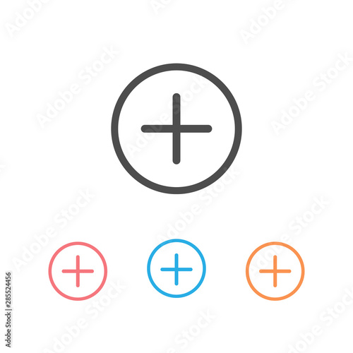 Add icon set. Plus sign. Plus icon simple add sign vector cross