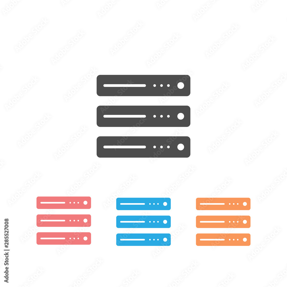 Computer Server Set Icon Vector illustration isolated Computer Server Set Icon Vector illustration isolated