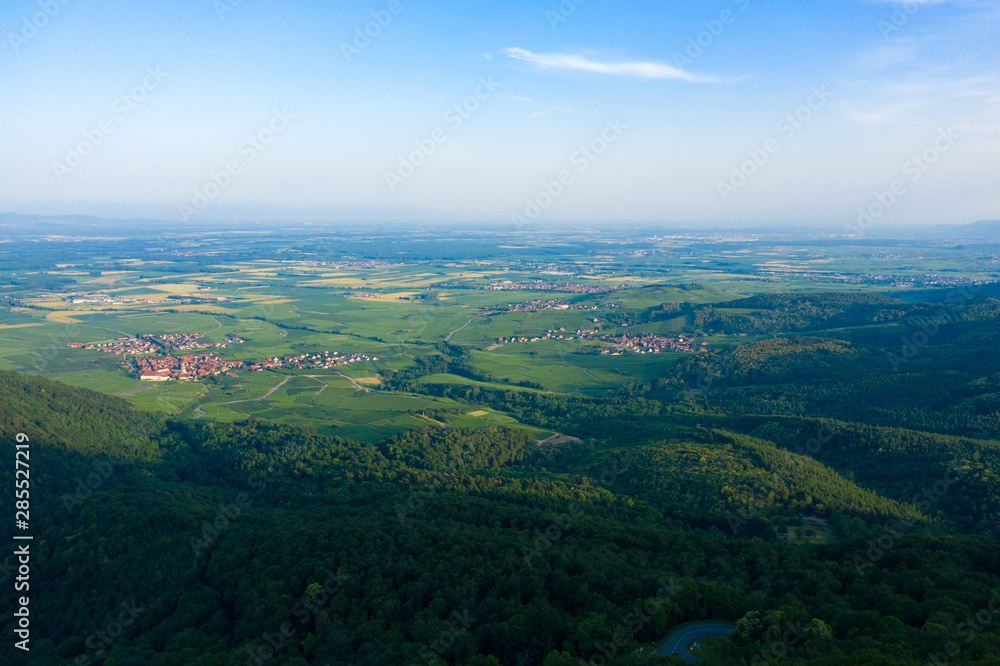Vue sur la plaine en Alsace