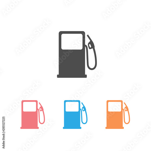 Fuel refill symbol. Icon set. Vector