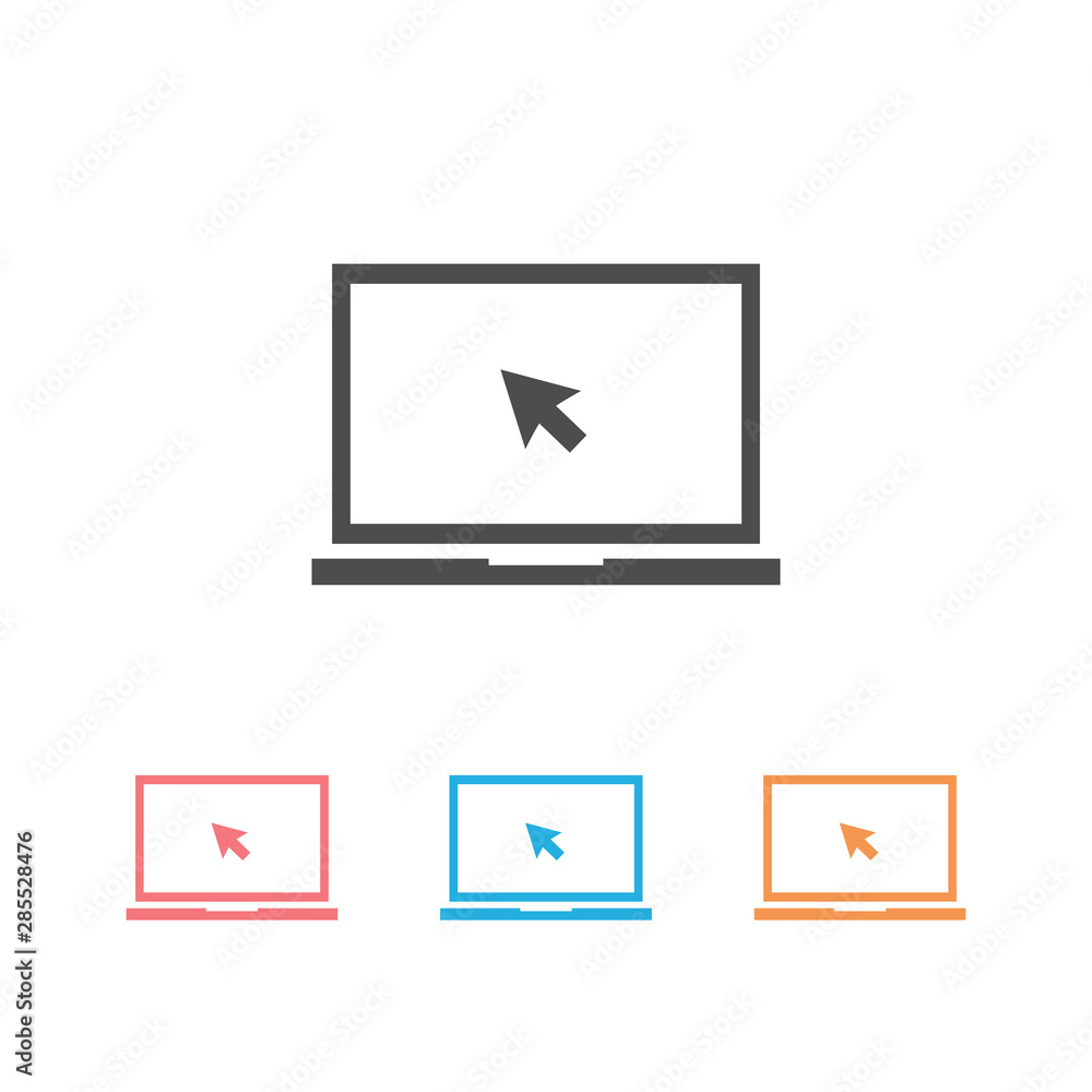 Laptop vector icon set. Vector illustration isolated Laptop vector icon set. Vector illustration isolated