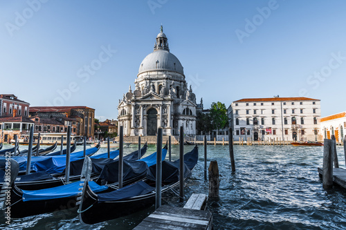 Gondolas in front of St. Mary's Cathedral © andrey_iv