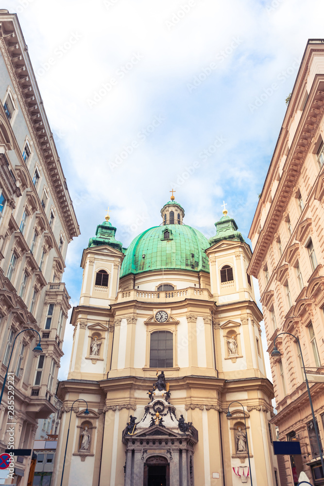 The Peterskirche or St. Peter's Church in Vienna, Austria