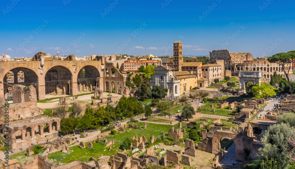 Ancient Forum Titus Arch Roman Colosseum Rome Italy