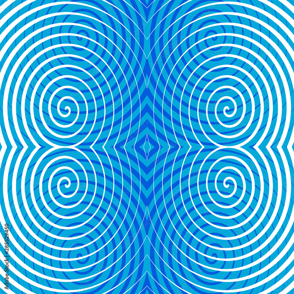 Abstract hypnotic pattern from stripes. Waves and swirls of geometric shapes. Abstract hypnotic pattern from stripes. Waves and swirls of geometric shapes.