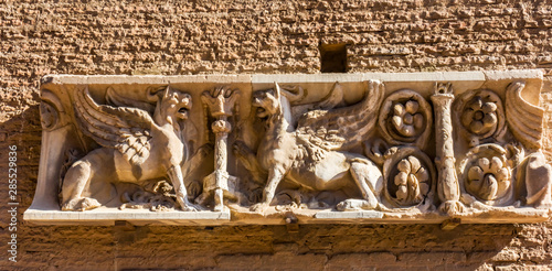 Schilderij op canvas Griffins Decoration Ancient Emperor Septemius Severus Palace Palantine Hill Rome