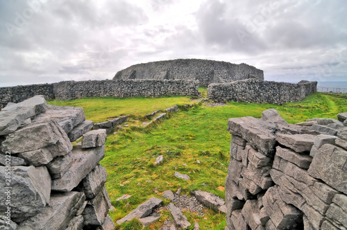 Dun Aengus -  prehistoric hill forts on the Aran Islands of County Galway, Republic of Ireland photo