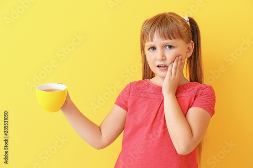 Little girl with sensitive ...