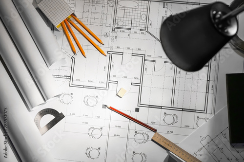 Workplace of architect in e...