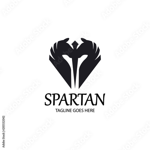 Spartan logo design template. vector illustration