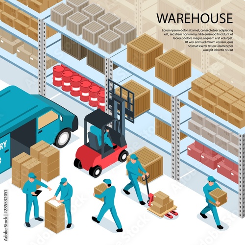Warehouse Isometric Illustration