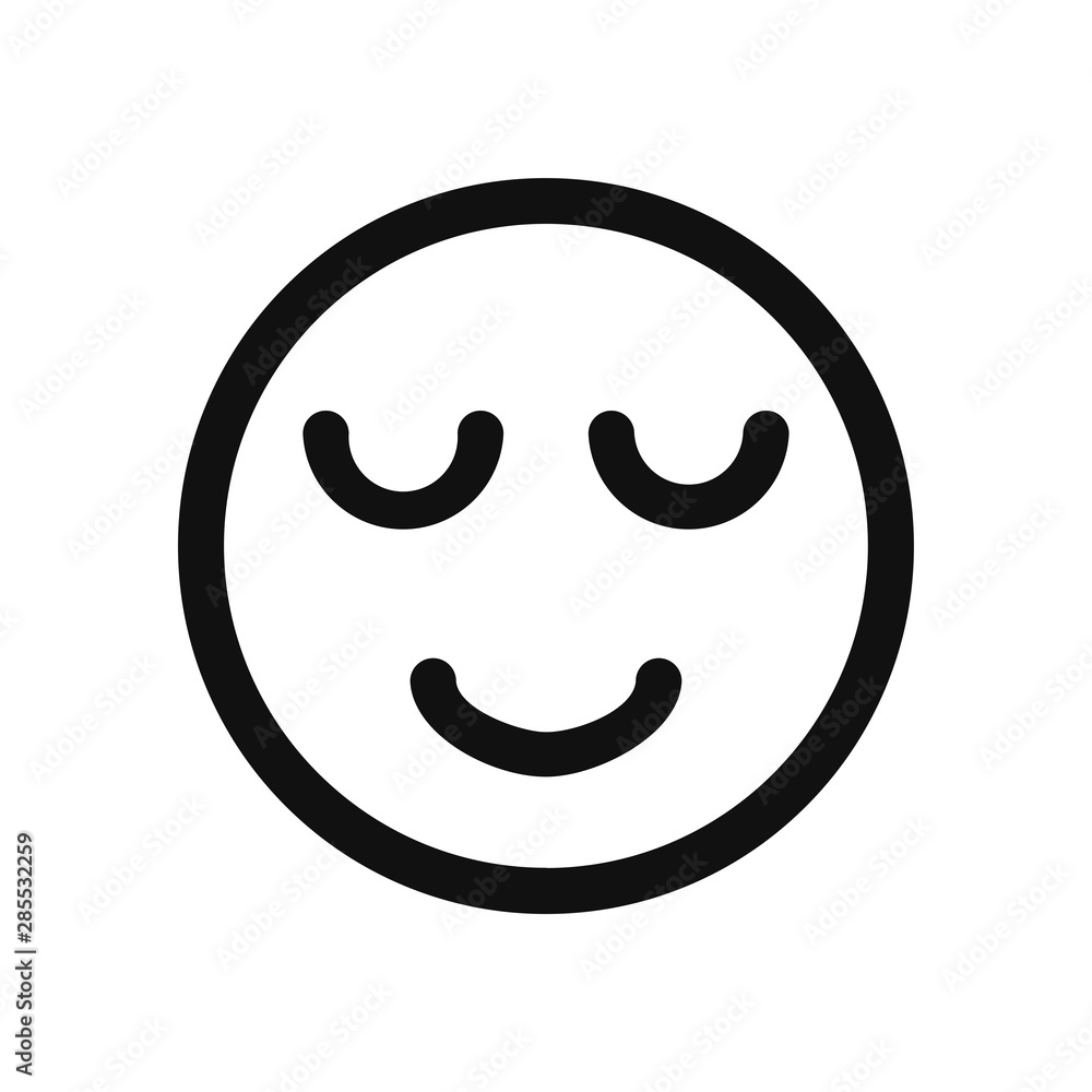 Thankful emoji, smile vector icon in modern design style for web site and mobile app Thankful emoji, smile vector icon in modern design style for web site and mobile app