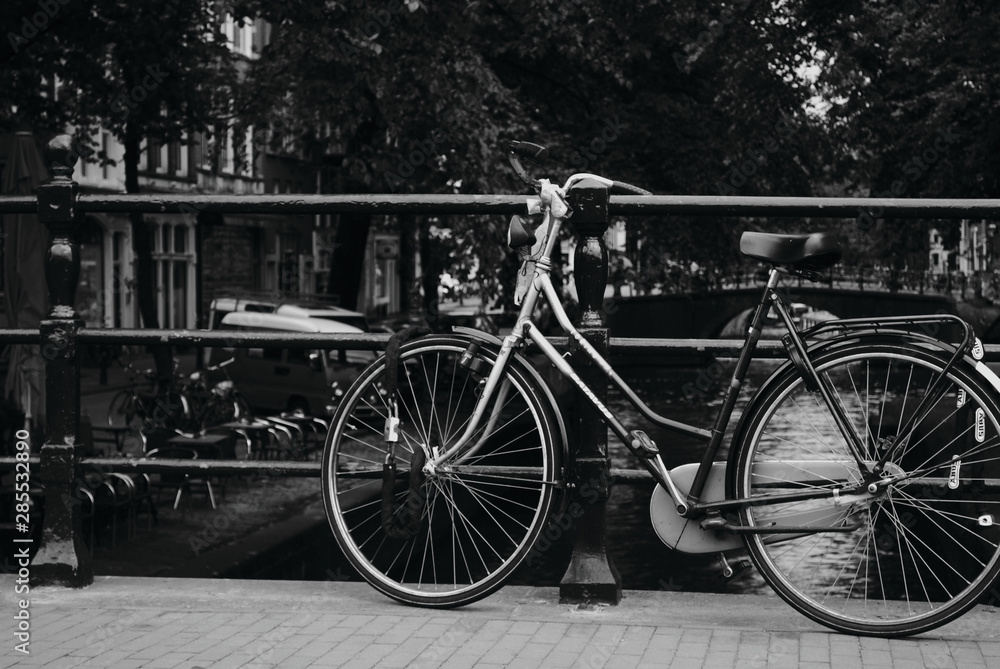 Amsterdam Bike On Bridge