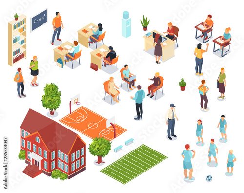 School Isometric Set