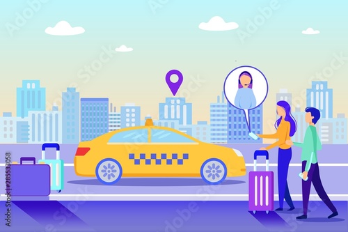 Girl Call Online Support Order Cab Taxi Delivery