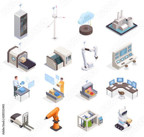 Smart Industry Isometric Set