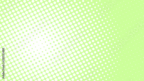 Pale green retro pop art background with halftone dots
