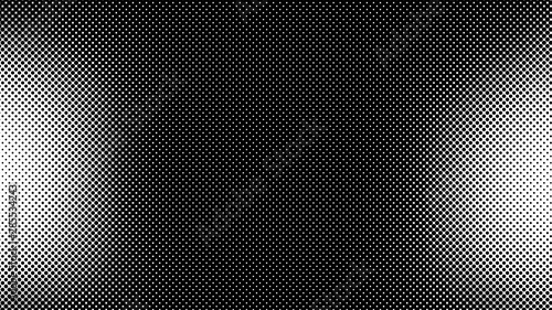 Black and white pop art background in vitange comic style with halftone dots, vector illustration template for your design photo
