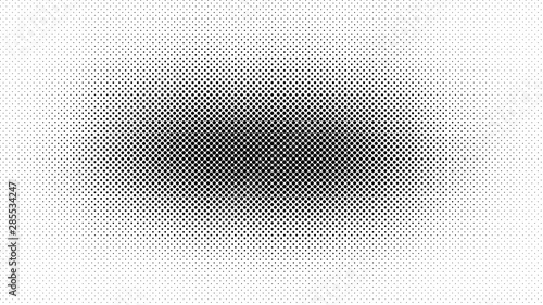 Black and white retro comic pop art background with haftone dots design. Vector clear template for banner or comic book design, etc