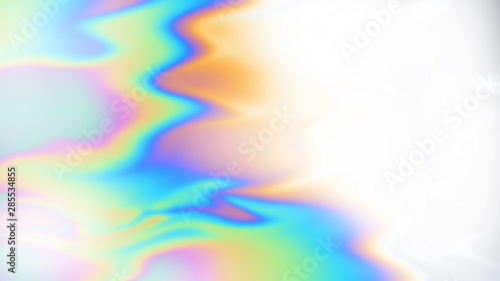 Abstract holographic waves ripples. Air background with trendy multicolor gradation. Blurry illustration, beautiful wallpaper with copy space. Vector EPS10, not trace image, include mesh gradient