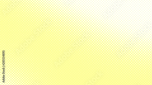 Yellow and white modern pop art background with halftone dots design, vector illustration