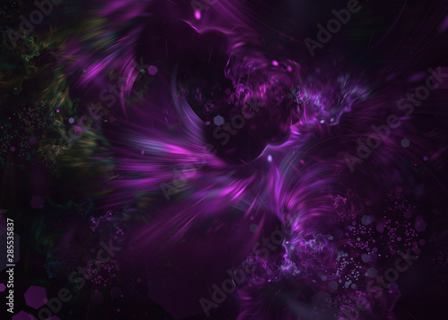 3D rendering abstract fractal light background.