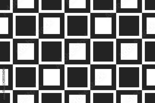 Vector seamless geometric pattern. Shaped sqaures in white, black colors.
