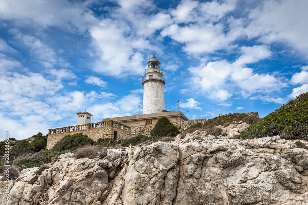 Lighthouse at Cape Formentor in the Coast of North Mallorca, Spain