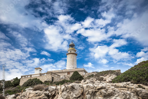 Lighthouse at Cape Formentor in the Coast of North Mallorca  Spain