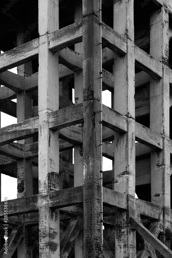 A bleak concrete building A bleak concrete building