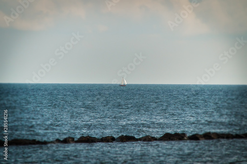 Sailboat on the open sea © Trebor Eckscher