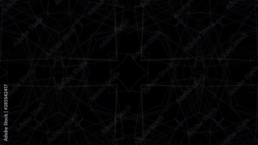 Computer generated green lines, animation