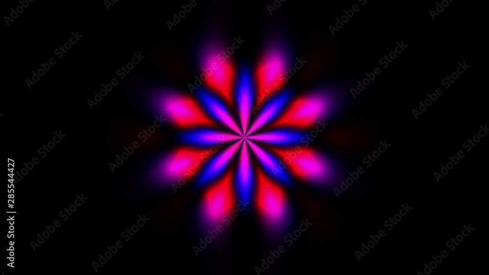 Glowing red and blue neon shape, animation Glowing red and blue neon shape, animation
