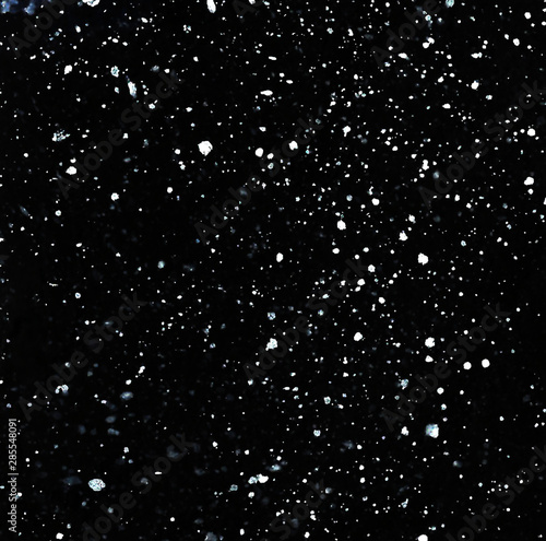Space stars background, night sky and stars black and white seamless pattern.