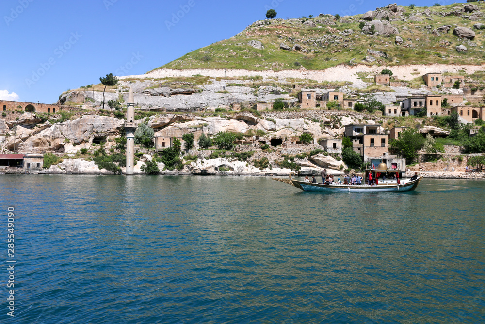 view of halfeti boat tour - gaziantep turkey