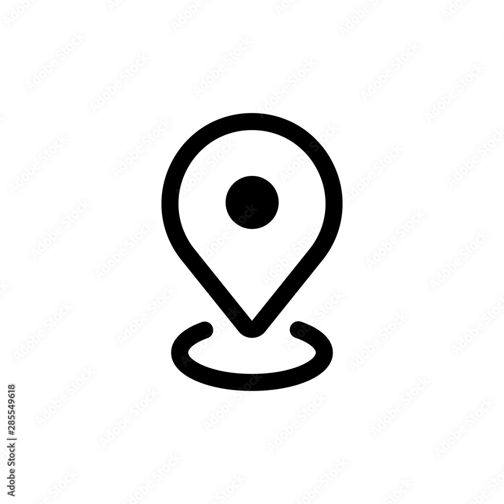 Location linear icon, map pin symbol. Gps marker symbol. Location linear icon, map pin symbol. Gps marker symbol.