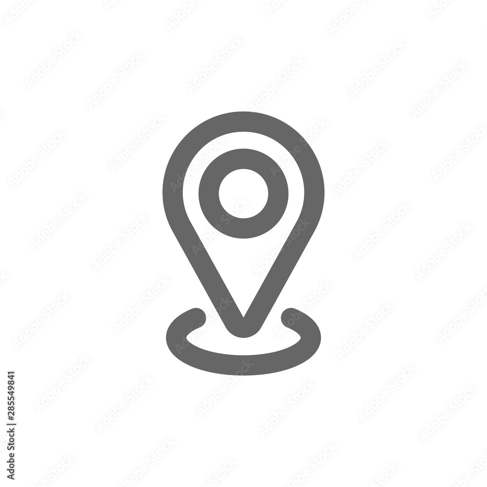 Location linear icon, map pin symbol. Gps marker symbol. Location linear icon, map pin symbol. Gps marker symbol.