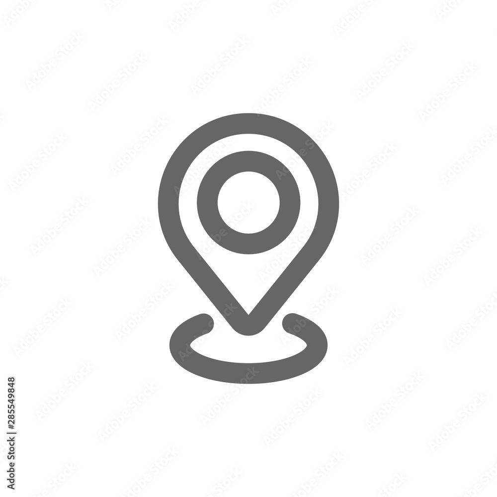 Location linear icon, map pin symbol. Gps marker symbol. Location linear icon, map pin symbol. Gps marker symbol.