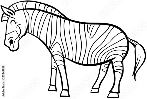 zebra cartoon character coloring page