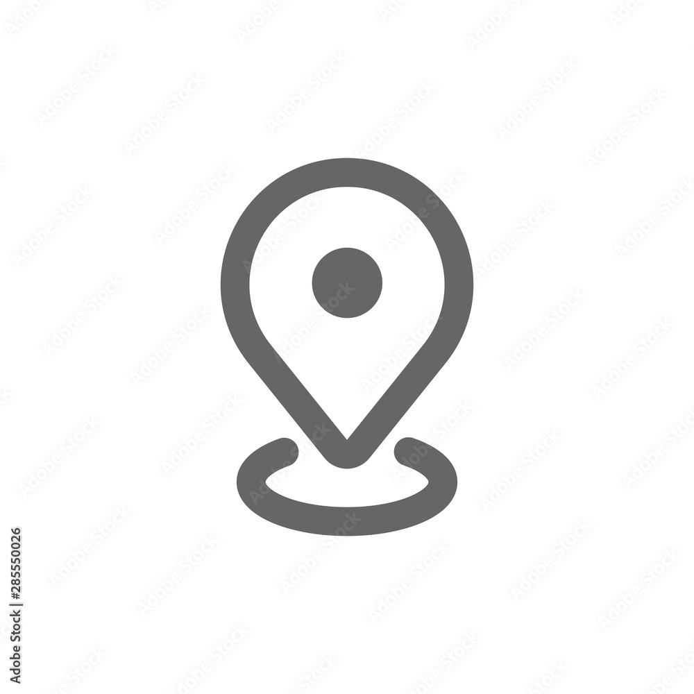 Location linear icon, map pin symbol. Gps marker symbol. Location linear icon, map pin symbol. Gps marker symbol.